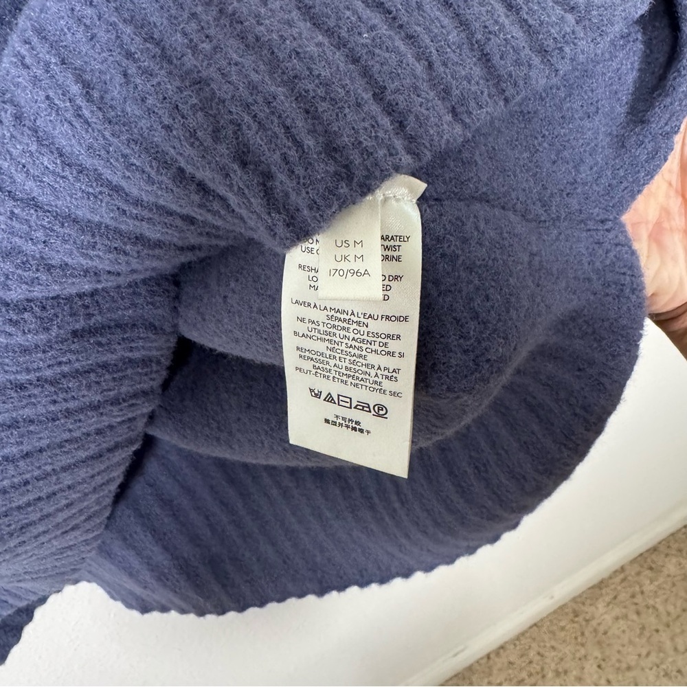 Free People Oversized Knit Sweater Dress in Indigo Blue size Large - Picture 8 of 8